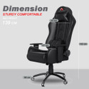ASE Gaming Gold Series Ergonomic Gaming Chair with Head & Lumbar Pillow Gaming Chair (Black)