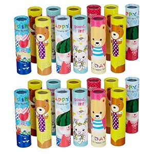 asera 24 pcs birthday return gifts kaleidoscope - children kids educational fun magic science toy