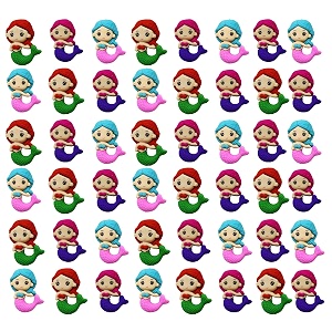 asera 48 pcs mermaid ocean princess erasers for kids cute fantasy sea theme stationery birthday return gifts party favors school supplies amp goodie bags