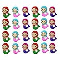 Asera 24 Pcs Mermaid Ocean Princess Erasers for Kids, Cute Fantasy Sea Theme Stationery, Birthday Return Gifts, Party Favors, School Supplies & Goodie Bags