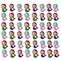 Asera 48 Pcs Mermaid Ocean Princess Erasers for Kids, Cute Fantasy Sea Theme Stationery, Birthday Return Gifts, Party Favors, School Supplies &amp; Goodie Bags