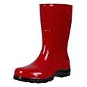 Asgard Women's Mid Calf Rain Boots Printed Waterproof Rubber Boots Short Garden Shose