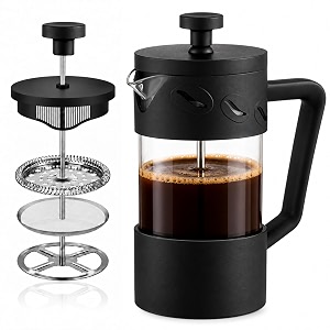 ash amp roh 350ml french press coffee maker stainless steel coffee plunger with glass carafe manual coffee maker for home office tea amp coffee brewing