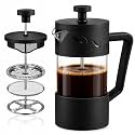 Ash &amp; Roh 350ml French Press Coffee Maker, Stainless Steel Coffee Plunger with Glass Carafe, Manual Coffee Maker for Home, Office, Tea &amp; Coffee Brewing