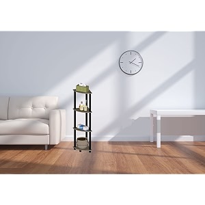 ash amp roh - standing corner wall shelf  4 tier rack floor wall shelves for home office multipurpose utility storage organiser for home dcor h-37 ftw-2 ftd-1 ft 4 tier corner rack