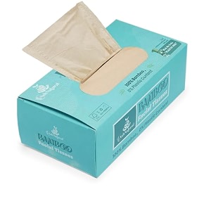 ash natural 2ply bamboo tissue paper box soft facial tissues tissue packs for home car kitchen stain remover wipes 100 pulls facial and napkin paper tissues pack of 1