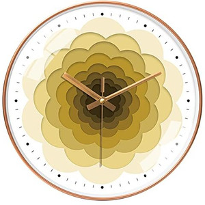 ashandroh analog-digital 32 cm x 32 cm wall clock gold with glass standard