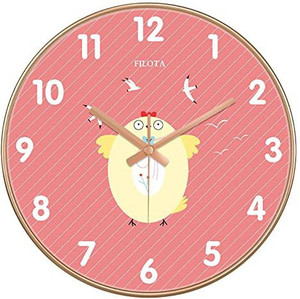 ashandroh analog-digital 32 cm x 32 cm wall clock pink with glass standard