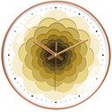 AshandRoh Analog-Digital 32 cm X 32 cm Wall Clock (Gold, With Glass, Standard)