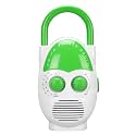 ASHATA Portable AM FM Shower Radio, Hanging Bathroom Radio with Built in Speaker, Adjustable Volume, Battery Operated for Kitchen, Outdoor