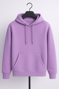 ashkart solid hooded neck casual men purple sweater