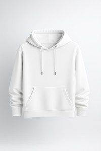 ashkart solid hooded neck casual men white sweater