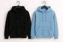 Ashkart Solid Hooded Neck Casual Men Black, Light Blue Sweater
