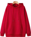 Ashkart Solid Hooded Neck Casual Men Red Sweater
