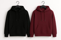 Ashkart Solid Hooded Neck Casual Men Black, Maroon Sweater