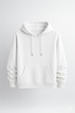 Ashkart Solid Hooded Neck Casual Men White Sweater
