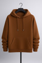 Ashkart Men Solid Hooded Neck Blue Sweater