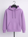 Ashkart Solid Hooded Neck Casual Men Purple Sweater