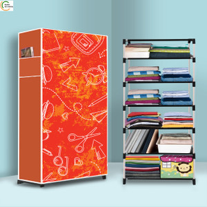 ashlas pp collapsible wardrobe finish color - school pattern modern printed diydo-it-yourself