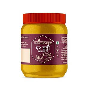 ashtavinayak danedar a2 badri cow ghee  badri cow  100 natural amp pure  automatic bilona method  untouched by hand  natural aromatic amp healthy  glass jar 450ml