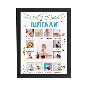ASHVAH 12 Months Baby Boy Photo Frame