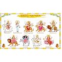 Goddess Navadurga Nine Devi for The Celebration of Navratri Festival Design Backdrop Curtain for Pooja Decoration Traditional Fabric-Polyster Size-5Feet Height and 8Feet Width(5 * 8)