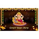 Hanging Marigold Flower with Ganeshji Design Backdrop Curtain for Pooja Decoration Especially Ganesha Festival Fabric-Polyster Size-5Feet Height and 8Feet Width(5 * 8)