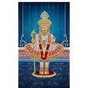 Hare Krishna Maharaj Design Backdrop Curtain for Decoration Backdrop Cloth for Pooja Decoration Traditional/Background Curtain Fabric-Polyster Size-8Feet Height and 5Feet Width(8 * 5)