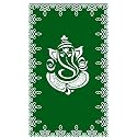 Lord Ganeshji with Green Background Design Backdrop Curtain for Decoration Backdrop Cloth for Pooja Decoration Traditional Fabric-Polyster Size-8Feet Height and 5Feet Width(8 * 5)