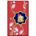 Lord Ganeshji with Lotus Design Backdrop Curtain for Decoration Backdrop Cloth for Pooja Decoration Traditional Fabric-Polyster Size-8Feet Height and 5Feet Width(8 * 5)