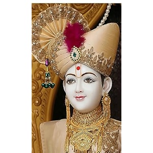 lord swaminarayan ghanshyam maharaj design backdrop curtain for decoration backdrop cloth for pooja decoration traditional fabric-polyster size-8feet height and 5feet width8  5