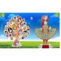 Lord Swaminarayan Ghanshyam Maharaj Design Backdrop Curtain for Decoration Backdrop Cloth for Pooja Decoration Traditional Fabric-Polyster Size-5Feet Height and 8Feet Width(5 * 8)