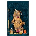 Shree Kashtbhanjan Hanumanji Maharaj Design Backdrop Curtain for Decoration Backdrop Cloth for Pooja Decoration Traditional Fabric-Polyster Size-8Feet Height and 5Feet Width(8 * 5)