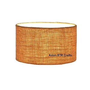 cotton fabric jute drum lamp shade 14 inch
