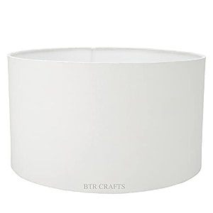 drum lamp shade 1434 inches perfect for tripod amp floor stands cotton fabric white