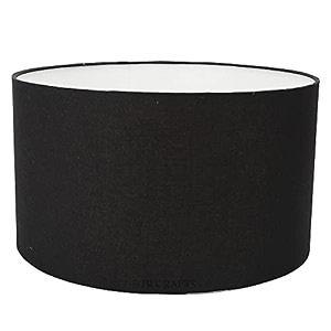 drum lamp shade 1434 inches cotton fabric black