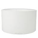 Drum Lamp Shade, 14" Inches, Perfect For Tripod &amp; Floor Stands, Cotton Fabric (White)