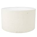 Drum Lamp Shade, 14" Inches, Perfect for Tripod &amp; Floor Stands, Cotton Fabric, Cream Texture