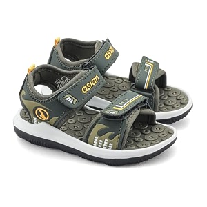 asian henry-02 kids sports sandals for boys amp girls  lightweight sports sandals with soft cushioning  velcro straps amp anti-slip grip sole