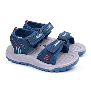 asian henry-04 kids sandals with dual velcro straps  cushioned footbed lightweight sole open-toe casual outdoor sandals
