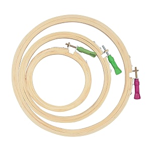asian hobby crafts 3 pcs wooden embroidery hoop ring set  diy craft set