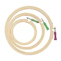 Asian Hobby Crafts 3 Pcs Wooden Embroidery Hoop Ring Set | DIY Craft Set