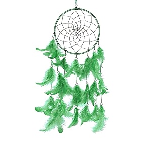 asian hobby crafts dream catcher wall hanging 40 cm green