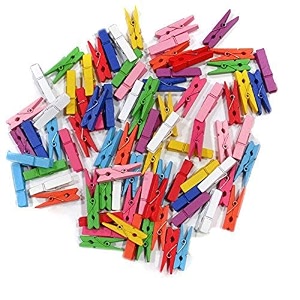asian hobby crafts mini wooden photo paper clips pack of 100