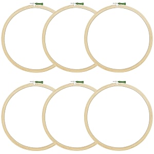 asian hobby crafts wooden embroidery hoop ring frame 16-inch 3 pieces