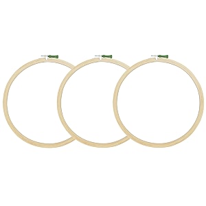 asian hobby crafts wooden embroidery hoop ring frame stitch work craft work embroidery adjustable cross stitch embroidery circle hoop set of 6 size -12 inch