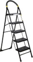 Asian Paints TruCare 5 Steps|Black color|5 Year Warranty|Home Ladder|Anti-Skid, Foldable Steel Ladder (With Platform, Hand Rail)