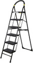 Asian Paints TruCare 6 Steps|Black color|5 Year Warranty|Home Ladder|Anti-Skid, Foldable Steel Ladder (With Platform, Hand Rail)