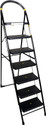 Asian Paints TruCare 7 Steps|Black color|5 Year Warranty|Home Ladder|Anti-Skid, Foldable Steel Ladder (With Platform, Hand Rail)