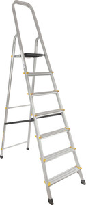 asian paints trucare 7 stepssilver color5 year warrantyhome ladderanti-skid foldable aluminium ladder with platform